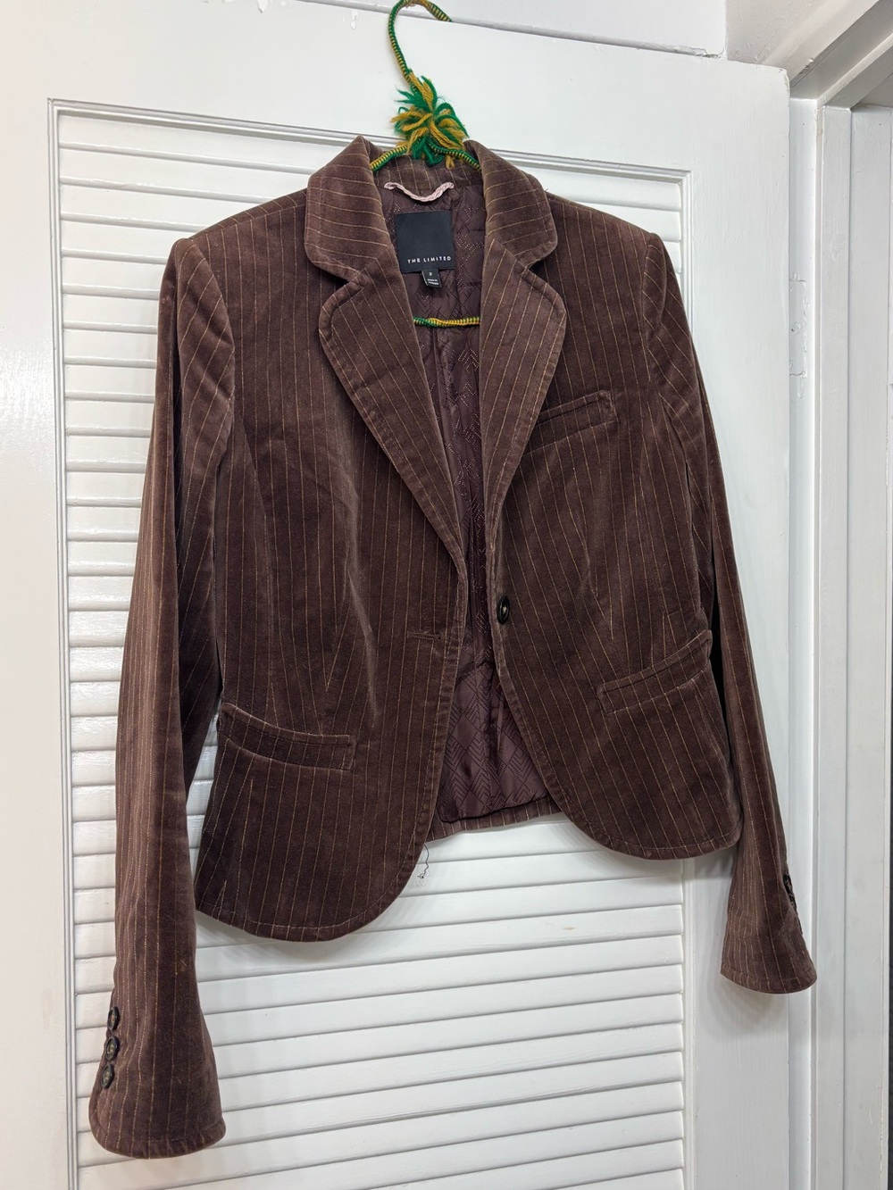The Limited Brown Pinstripe Corduroy Blazer